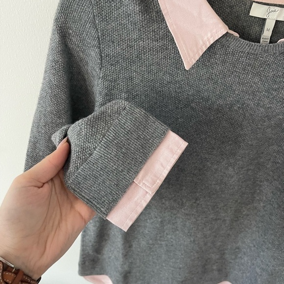 Joie Grey Layered Pink Sweater - Picture 5 of 5